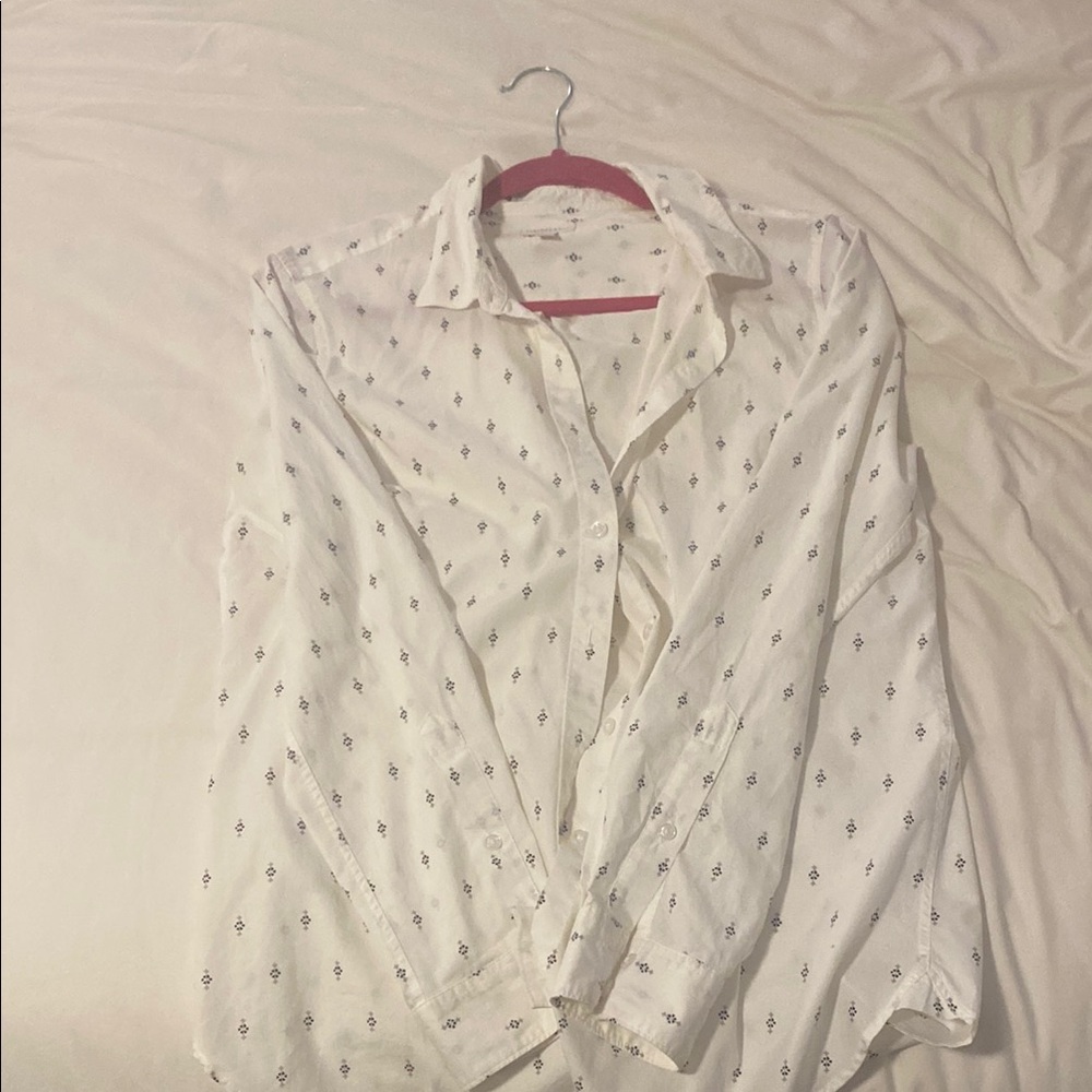 Garnet Hill White Button Down Shirt